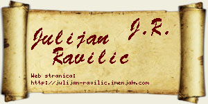 Julijan Ravilić vizit kartica